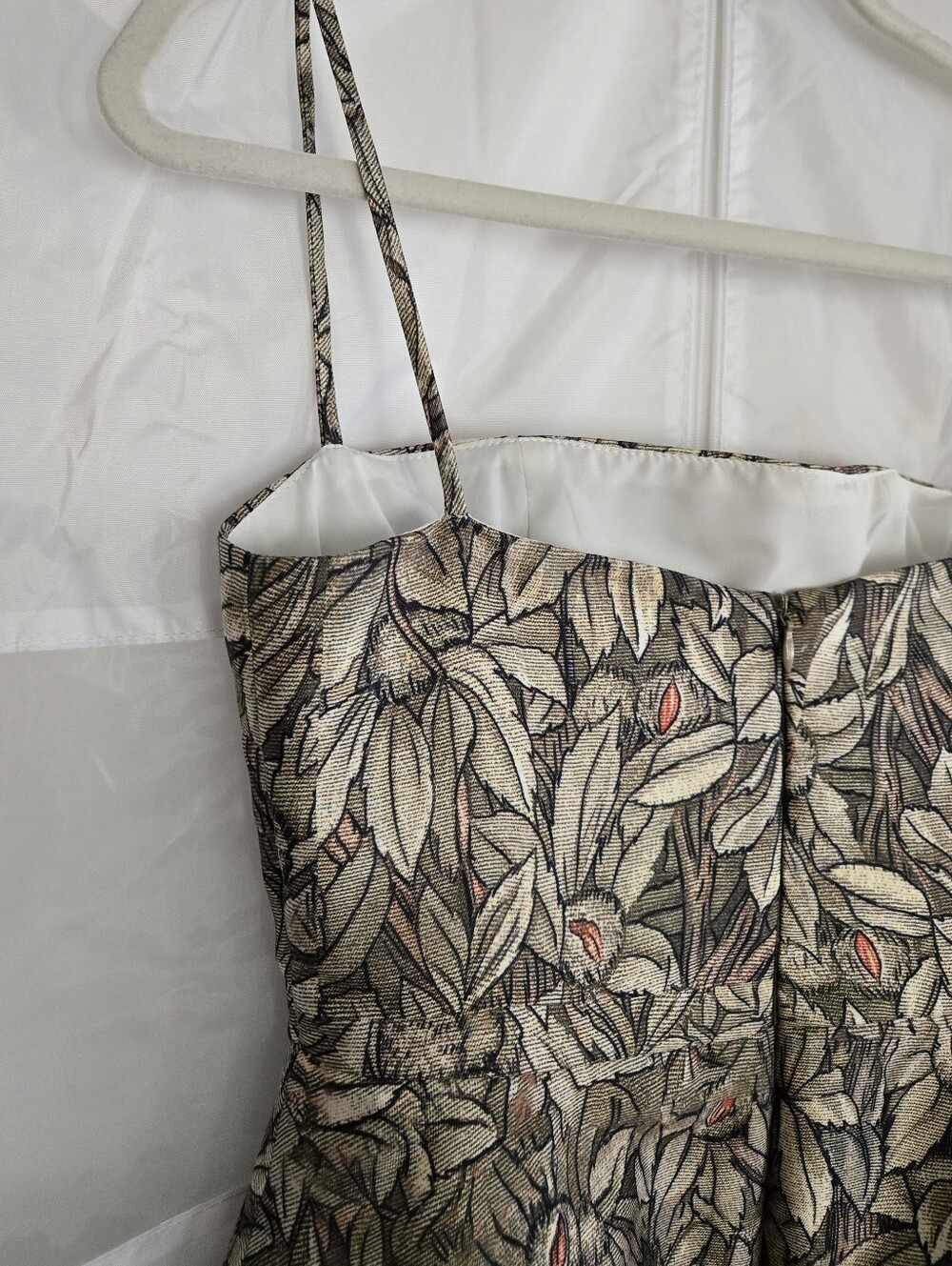 MISS ROSIER Claudia Green Jungle Print A-Line Dress - Picture 3 of 10